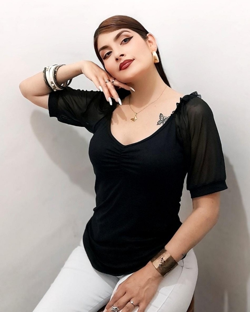 Art.5139 Remera Escote Fruncido Mangas con Volados - Imagen 3
