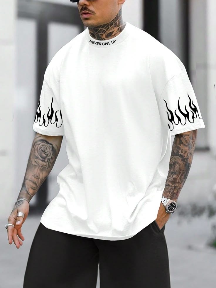 Remera Oversize "never Give Up" - Imagen 2