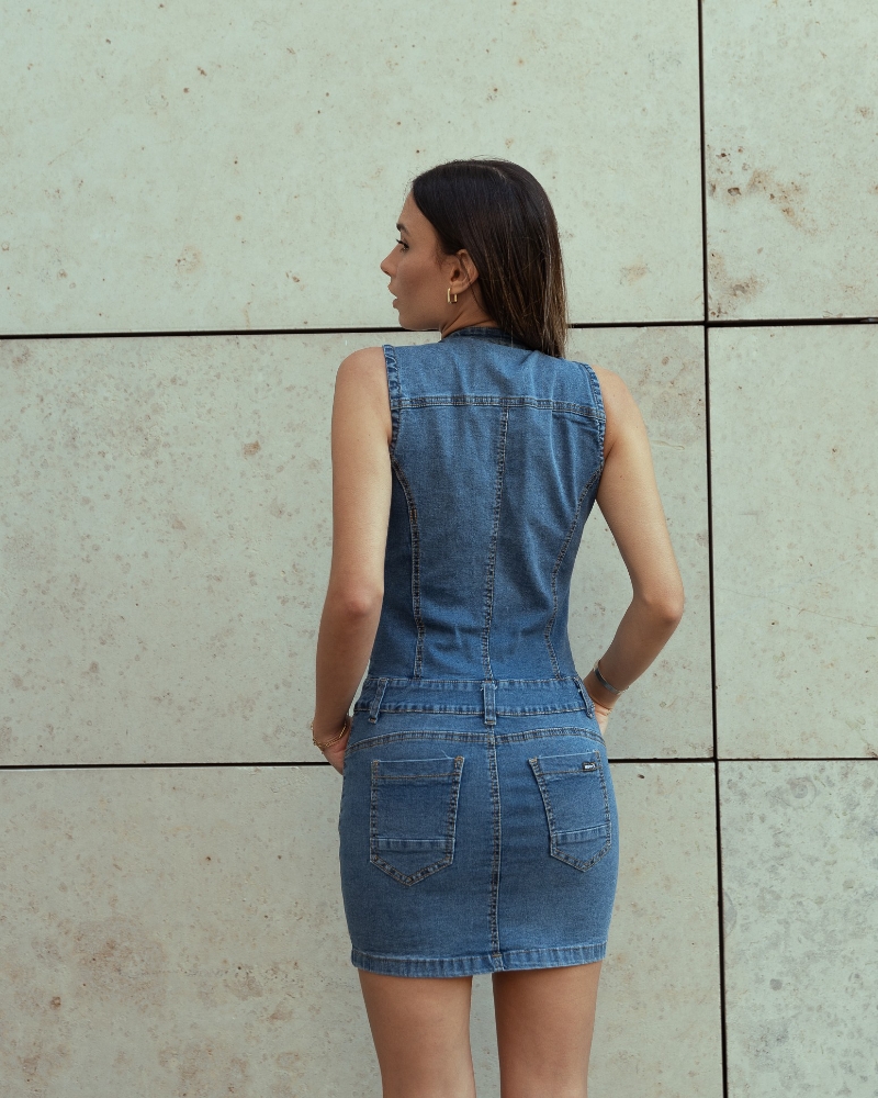 Vestido de Jean con Cierre - Imagen 2