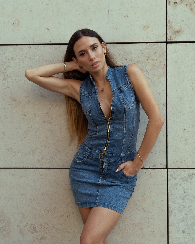 Vestido de Jean con Cierre - Imagen 3