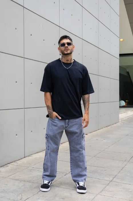 Pantalón Mom Cargo Gris