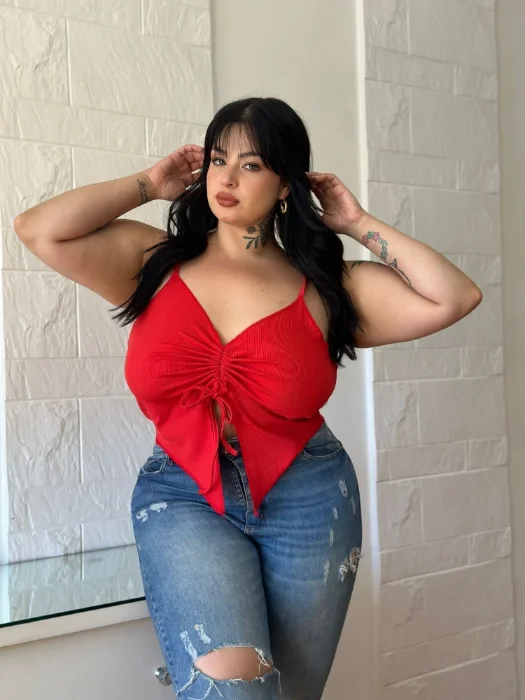 Musculosa Frunce Brillo