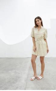 Vestido Broderi con Cinto