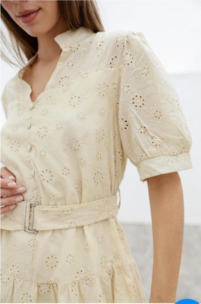Vestido Broderi con Cinto - Imagen 3