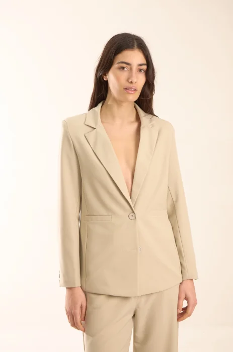 Blazer Sastrero Premium Clásico Forrado con Hombreras, Bolsillos y Tajo