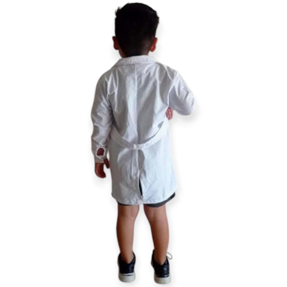 Guardapolvo Manga Larga Blanco Niños - Imagen 2