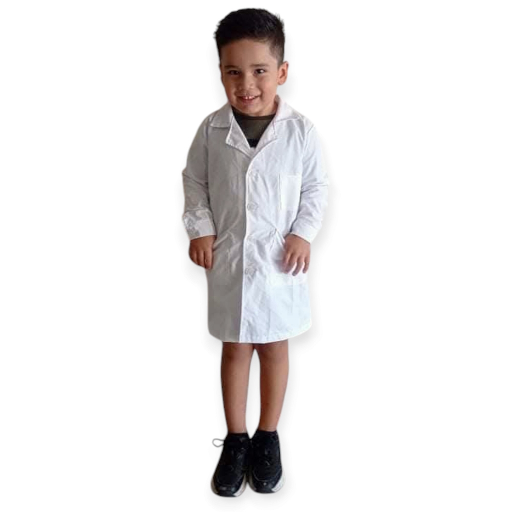 Guardapolvo Manga Larga Blanco Niños - Imagen 3