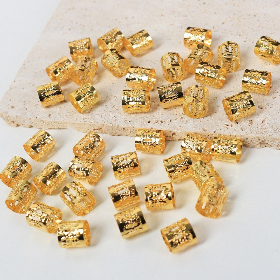 Cuffs Aros Dorados o Multicolor Chicos para Trenzas X 30 Unidades - Imagen 4