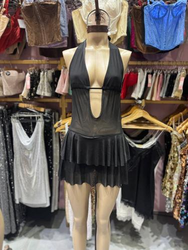 Vestido Tul Liso Corto