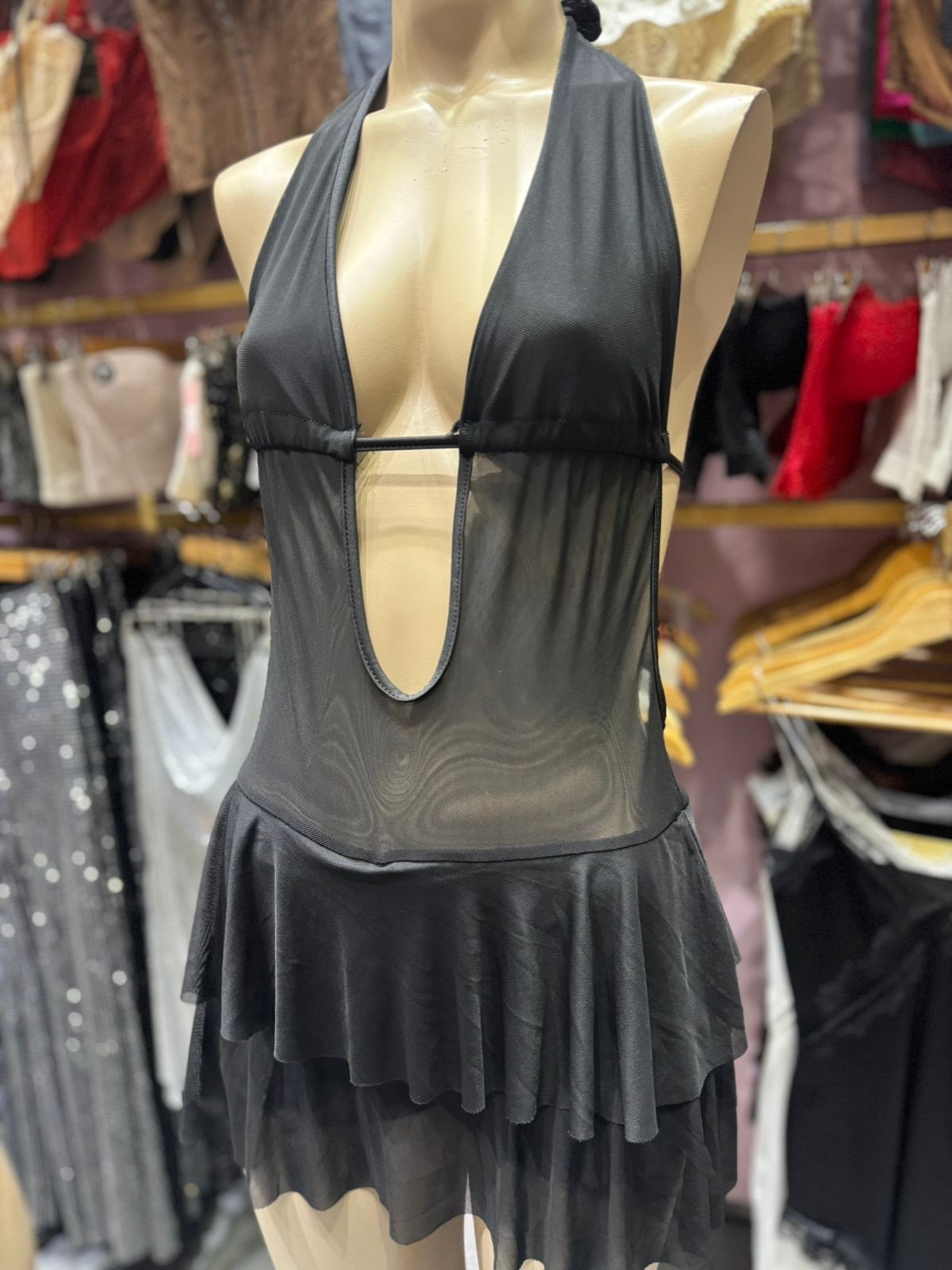 Vestido Tul Liso Corto - Imagen 3