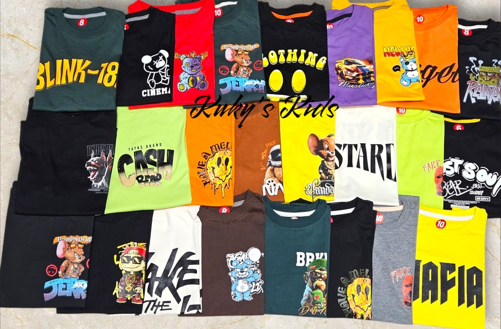 Remera Overzais de Algodón Premiun Surtido de Modelos Nene - Imagen 1