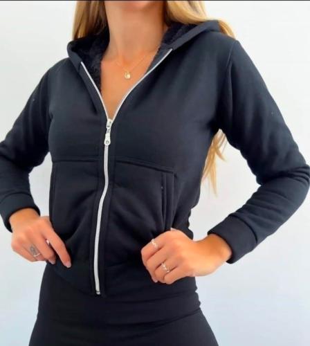 Campera Jersey con Piel - Miniatura 2
