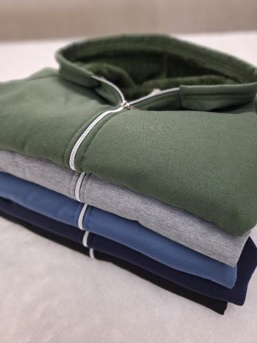 Campera Jersey con Piel - Miniatura 3