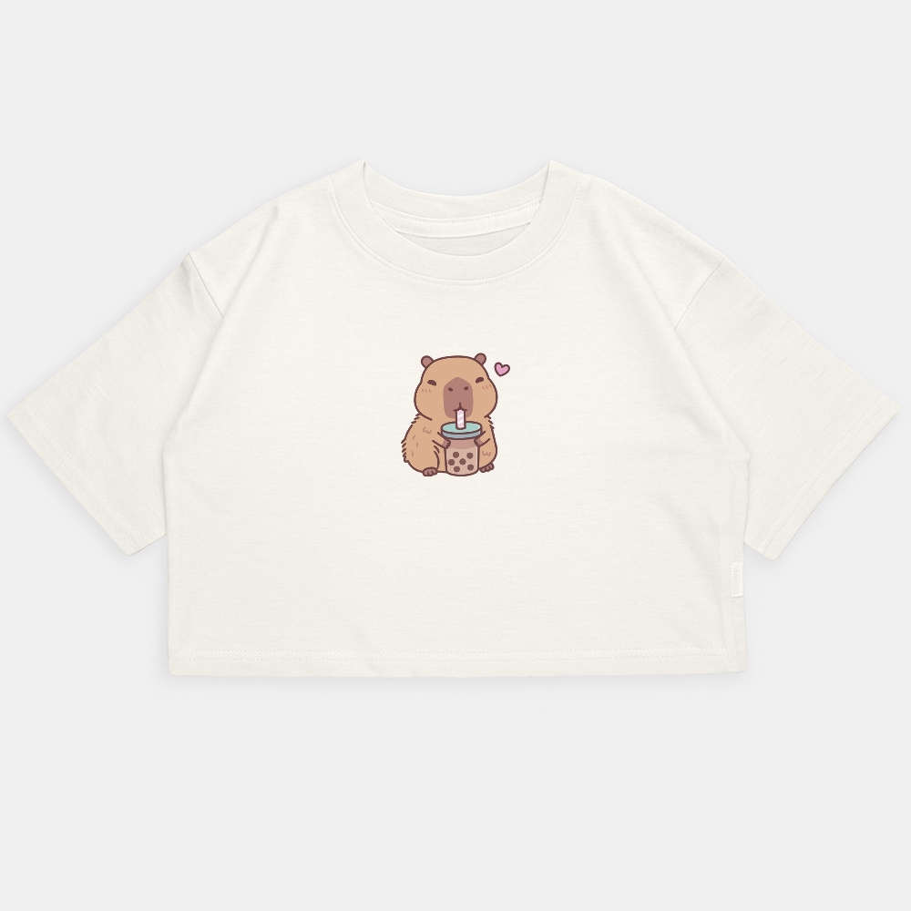 Nena - Crop Kim Oversize Capibara Frappe - Imagen 2