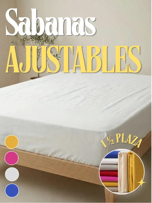 Sábanas Ajustables 1 Plaza 1/2