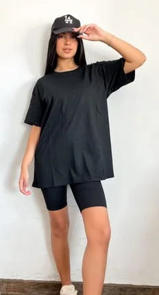 Remera Oversize Color Negro
