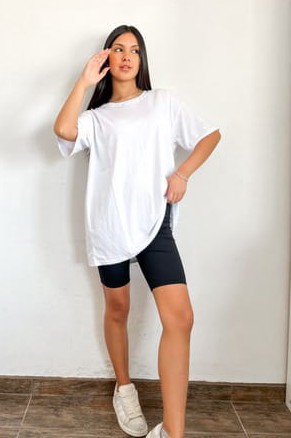 Remera Oversize Color Blanco - Imagen 2