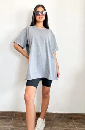 Remeras Oversize Color Gris
