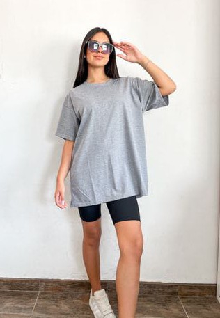 Remeras Oversize Color Gris - Imagen 2