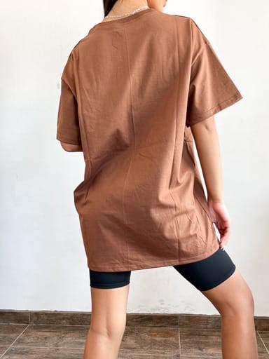 Remeras Oversize Color Chocolate - Imagen 3