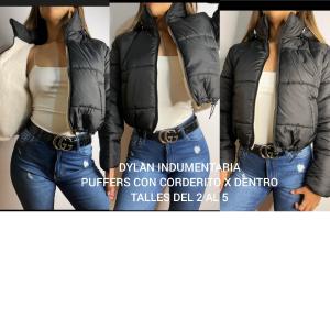 Campera Puffer con Corderito X Dentro para Dama Talle del 2 al 5