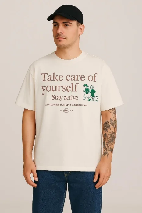 Remera Oversize Stay Active Algodón Peinado