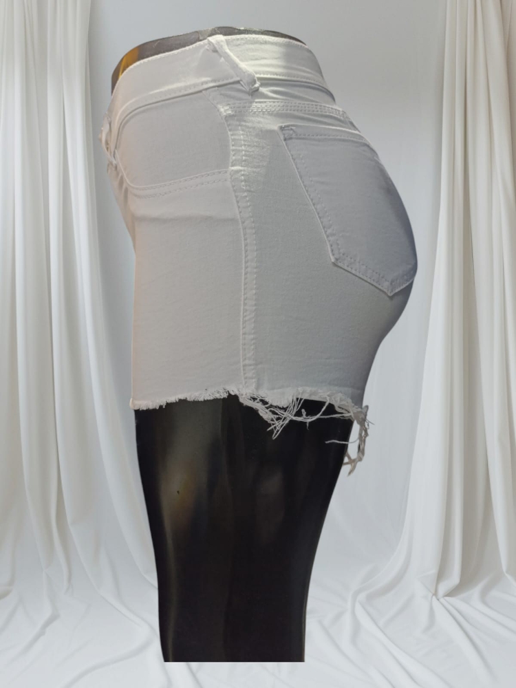 Short Elastizado Blanco Liso - Imagen 2