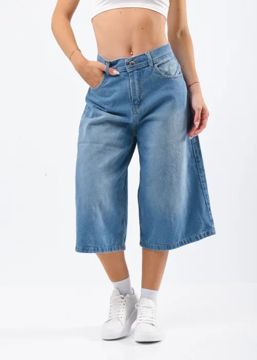 9128 Bermuda Jean Baggy Azul Localizado