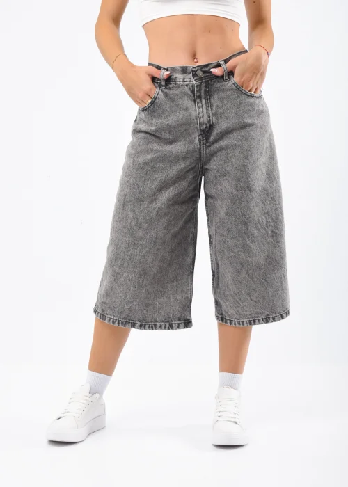 9127 Bermuda Jean Baggy Gris Nevado