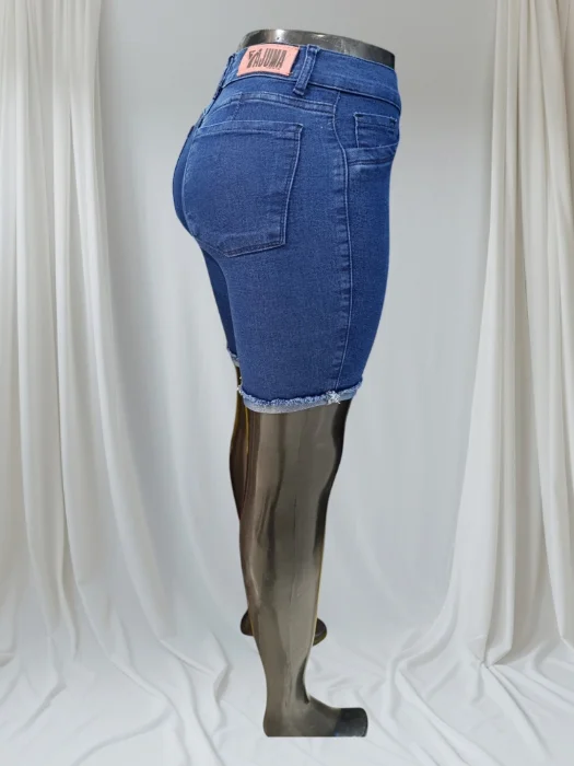 Bermuda Dama Azul Liso