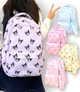 Mochila Importada Kawai con Cartuchera, 44cm × 30cm ×14cm, Utiles Escolares, Libreria