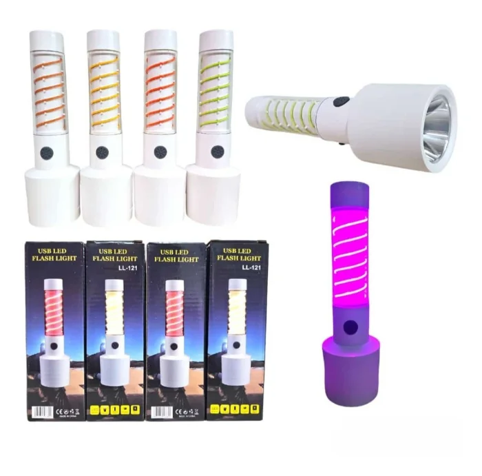 Linterna + Velador Led Colores 4 en 1 Recargable (ll-121)