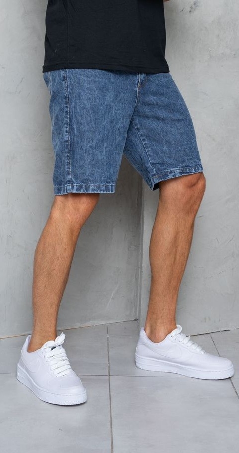 Bermudas Jeans Mom Azul Nevado - Imagen 4