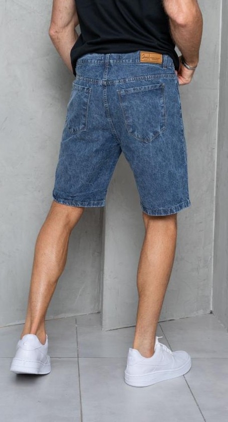 Bermudas Jeans Mom Azul Nevado - Imagen 5