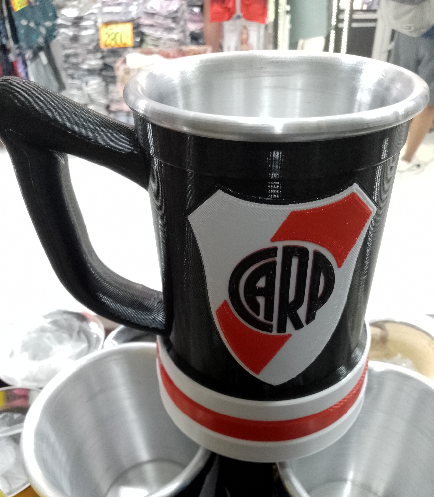 Jarra Impresa en 3d 500ml River Plate - Imagen 3