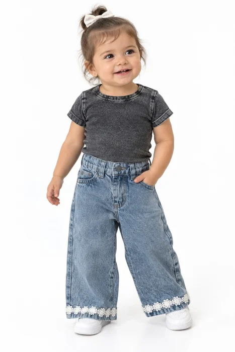 Wide Leg con Broderi