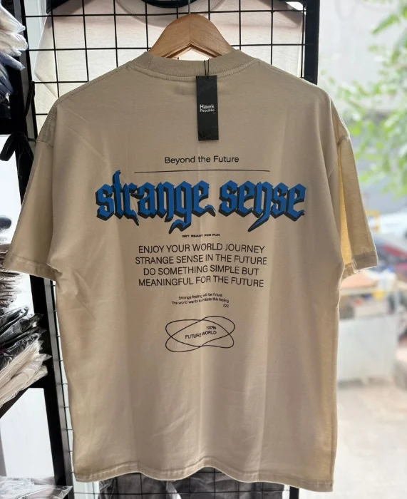 Remera Oversize Strange Algodón Peinado