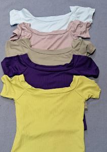 Remera Manga con Frunce