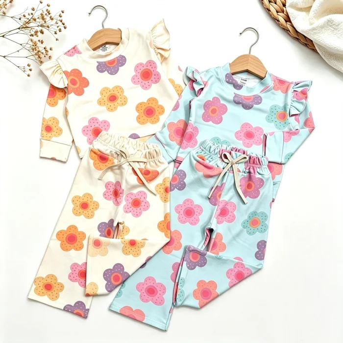 Conjunto Flores Rústico Peinado Premium Elastizado