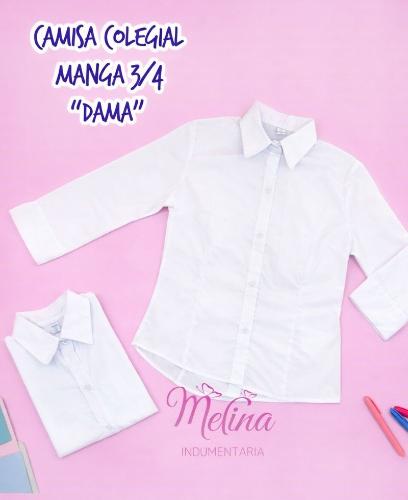 Camisa Blanca Colegial Mujer