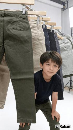 Pantalon Chino de Gabardina Elastizada - Miniatura 3