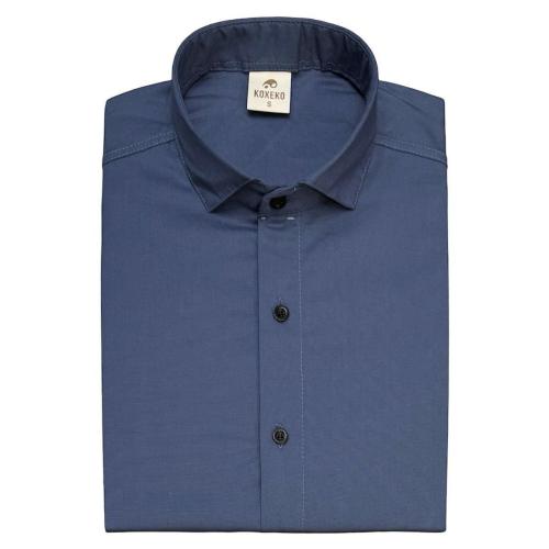 Camisa Liso Elastizado Slim Fit Manga Larga - Miniatura 8