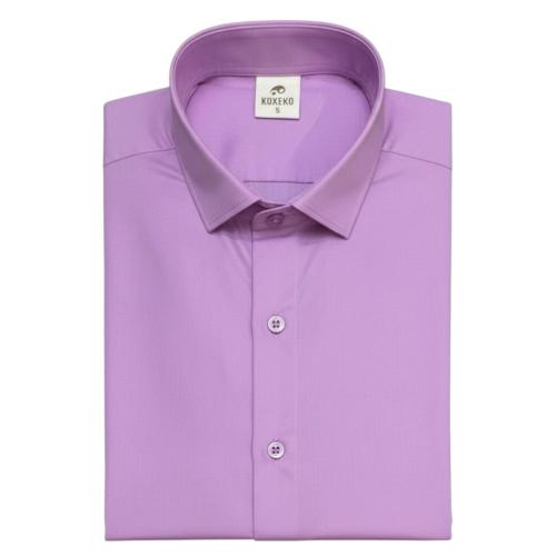 Camisa Liso Elastizado Slim Fit Manga Larga - Miniatura 3