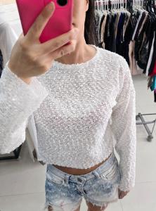 Top Crop M/larga - Jacquard C/lentejuela - Miniatura 2
