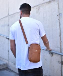 Morral Bandolera Porta Celular Ecocuero - Miniatura 2