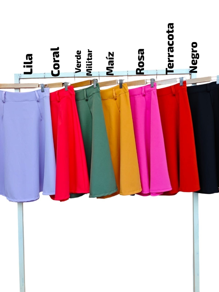 Pollera Campana de Crep Sastrero - Imagen 3