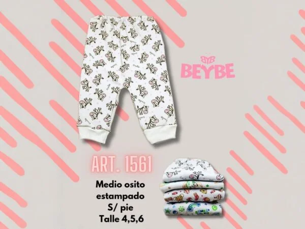 Pantalón S/pie Estampado T.(4-5-6) Art 1561 Pack X 12