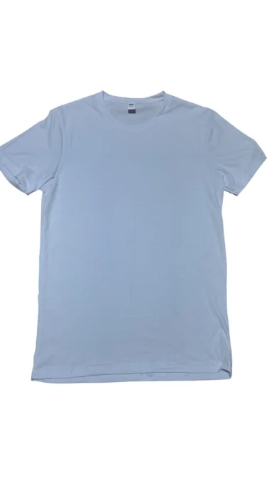 Remera Lisa Blanca Cuello Redondo