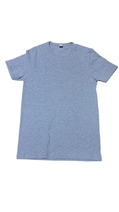 Remera Lisa Gris Cuello Redondo