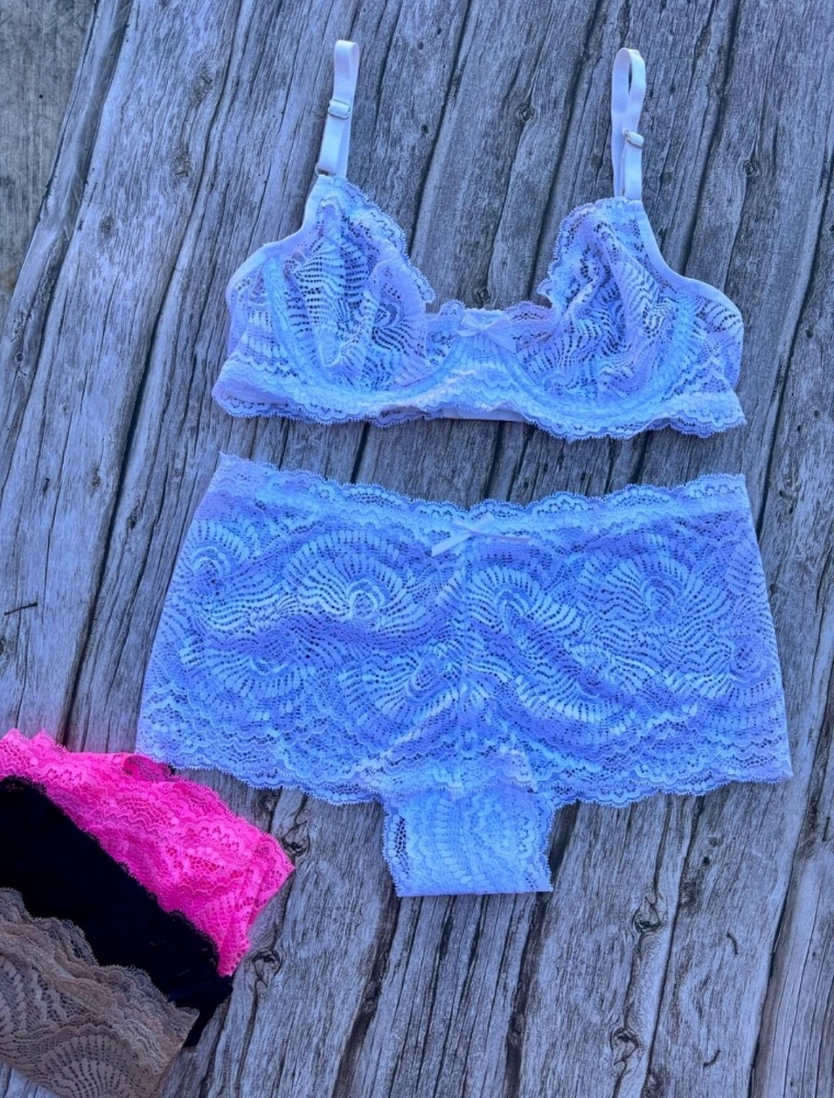 Bralette con Aro de Puntilla con Culotte - Imagen 3